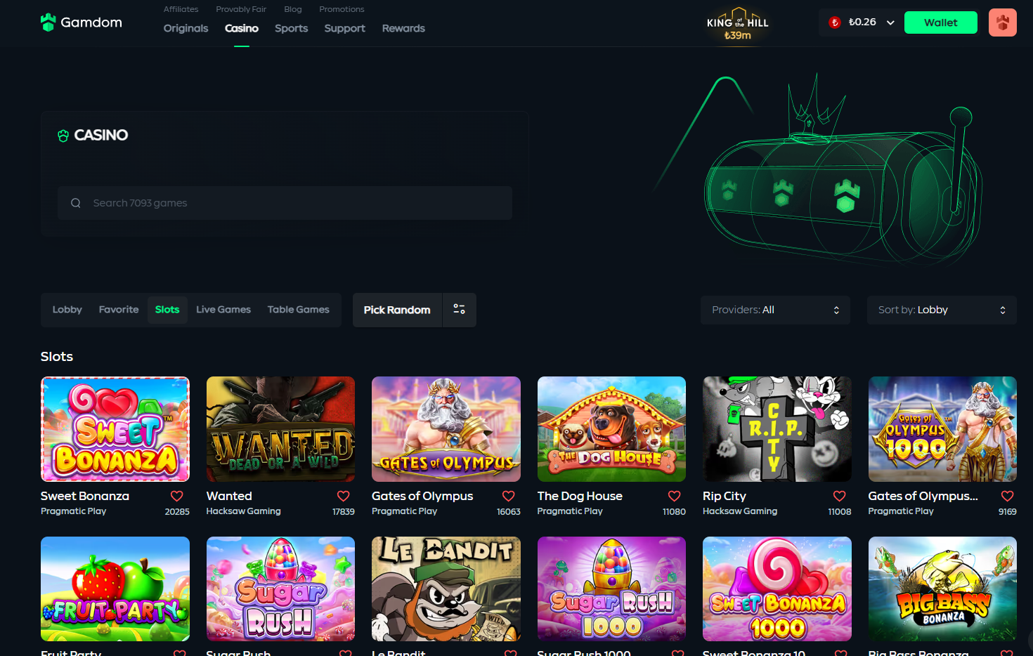 Gamdom slot oyunları